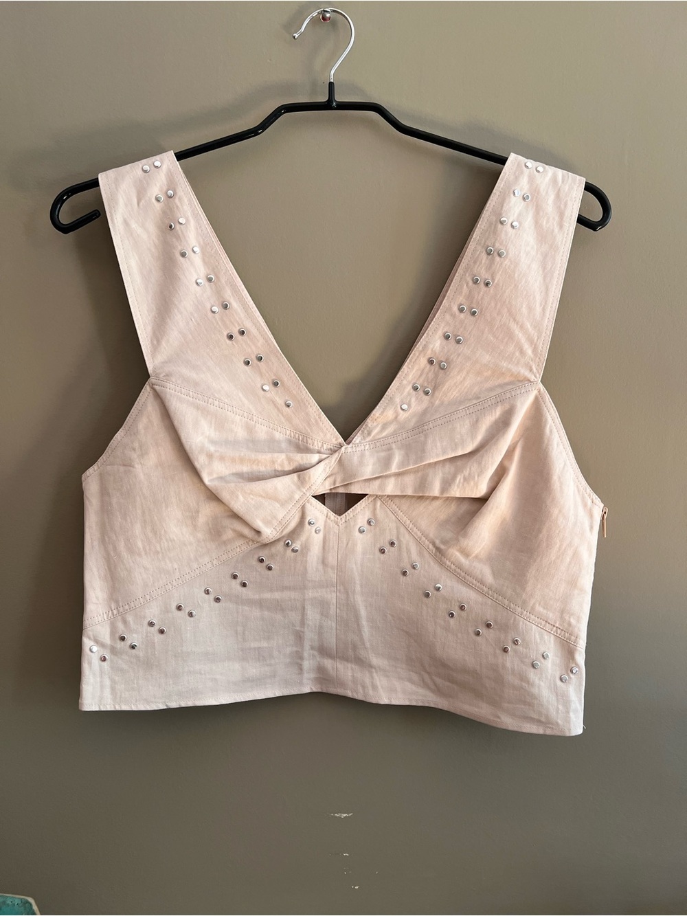 Studded corset-style bralette top